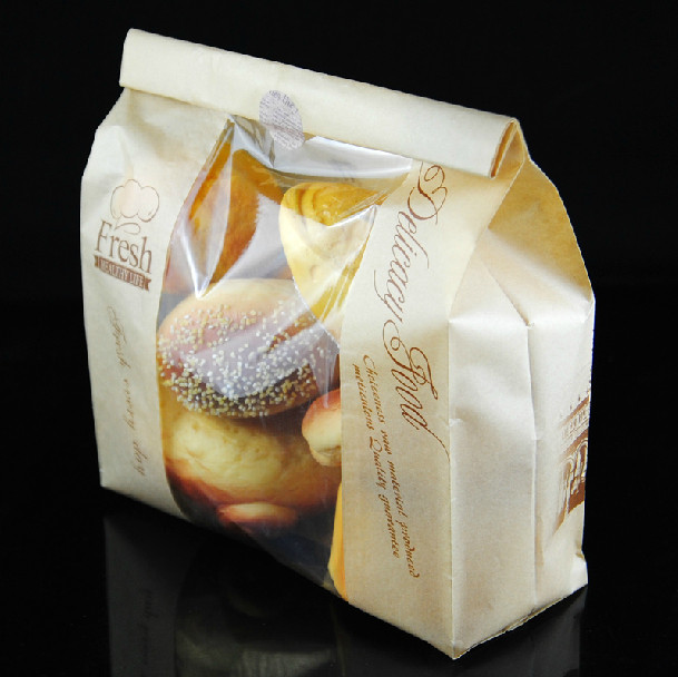 Fermuarlı Kahverengi Kraft Özelleştirilmiş Kağıt Torbalar Ekmek / Fasulye İçin Baskı