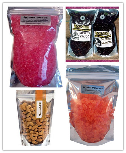 Temizle Ön ve Arka Folyo PET / AL / NY / PE Çanta Stand up