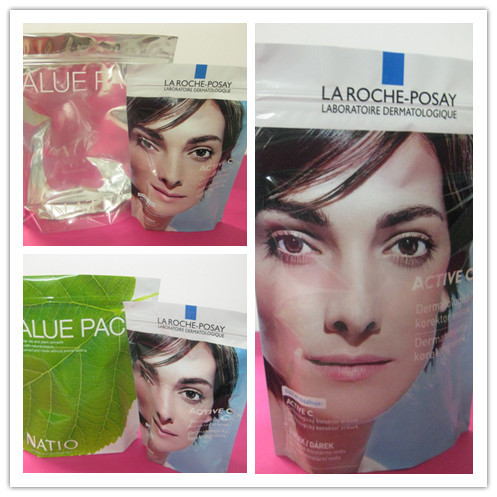 130mic PET / AL / NY / PE Comstic için Alt Kıskaçlı Çanta