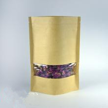 Şeffaf Pencere ile 150 Gram Kapasiteli Özelleştirilmiş Kağıt Torbalar Fermuar