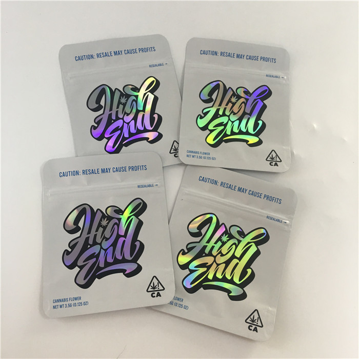 Baskılı 3.5g Koku Korumalı Plastik Torbalar Düzensiz Şekil Yenilebilir Mylar Çanta