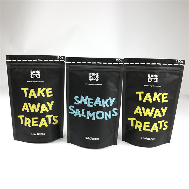 CMYK Baskılı Plastik Torbalar Ambalaj Kraft Kağıt Köpek Maması Torbası