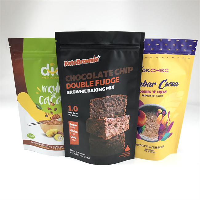 Gıda Sınıfı Zip Kilit Plastik Torba Alüminyum Folyo Fermuarlı Stand Up Çanta