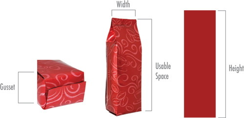 Lamine Alt Gövde Çay Poşetleri Ambalaj Kilitli Renkli Baskılı Mat Kaplama