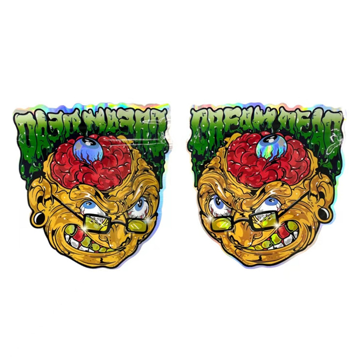 Düzensiz Açılıp Kapanabilir Zip Kilit Mylar Çantalar Şeker Plastik Kese