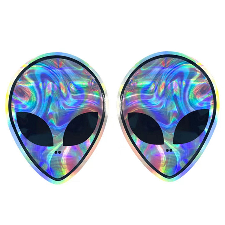 Çerez 3.5g 7g için Özel Baskılı Düzensiz Şekil Mylar Plastik Torbalar Ambalaj