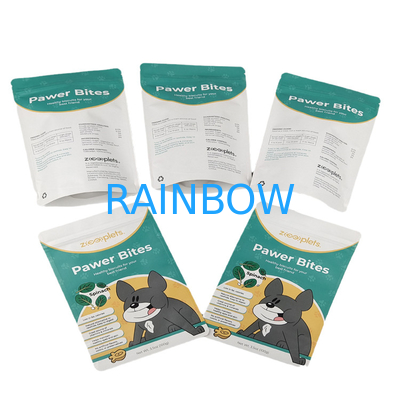 Özel Logo Stand Up Pouch Kraft Kağıt Çantası Köpekler İçin Dijital Baskı Çantaları
