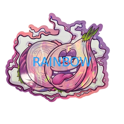 Soft Touch Holographic Mylar Bags with Zipper for Candy Herb Dry Flower Gummy Biscuit sugar Childproof Packaging