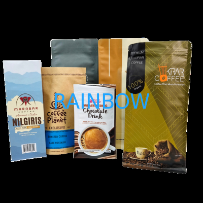 Custom Stand Up Zipper Coffee Bean Bag with Valve