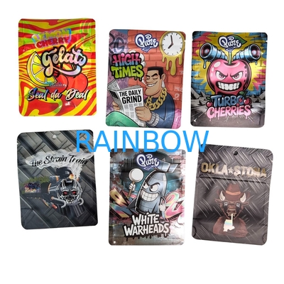 Mantar Çikolata Bar Ambalajı Sakız 8. Cali Food Doypack Mylar Poşetler 3.5 Cali Paketleri Yenilebilir Ambalaj Poşetleri 3 Tarafı Kapalı