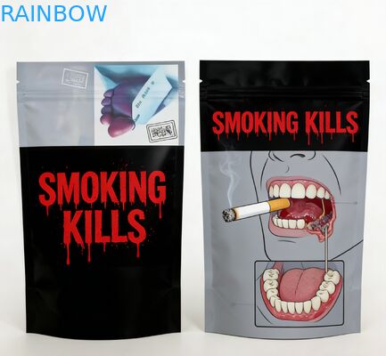 Atıştırmalık Ambalajı için Özel Baskılı Gıda Sınıfı Koku Geçirmez Mylar Kilitli Torba Dik Durabilen Poşet