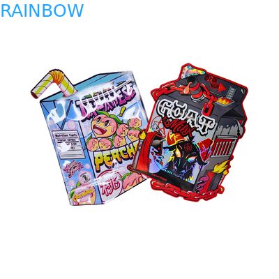 Toptan Özel Baskılı Özel Şekil Mylar Çantalar 3.5 7g Snack Ambalaj için Stand Up Çocuk Korumalı Kese