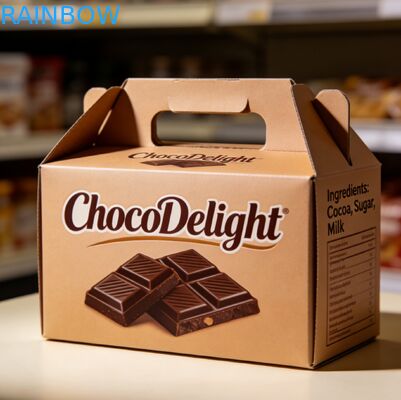 Özel baskı Altın folyo damgalanmış düğün hediye kutusu şeker ve çikolata için açık pencereli