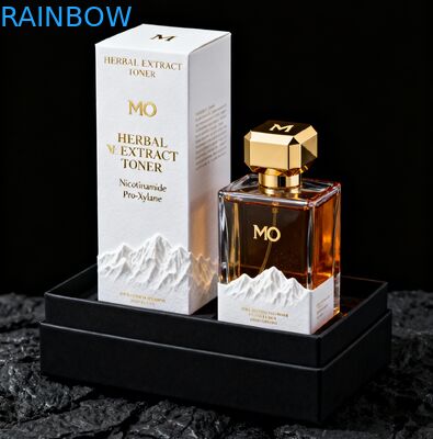 Parfüm Hediye Kutusu için Altın Damgalama ve Kabartma ile Özel Baskı Biyobozunur Kozmetik Ambalaj Kutusu